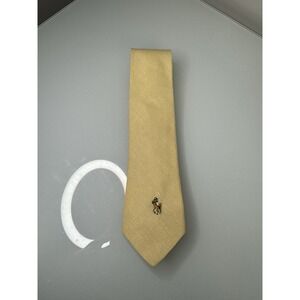 Vintage Polo Ralph Lauren Yellow Neck Tie Pony Logo Embroidered
